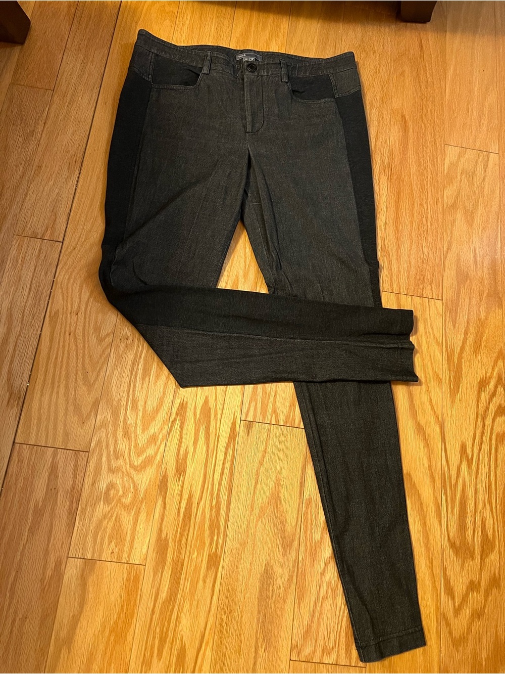 Vince Skinny Two-Tone Jeans Charcoal 12